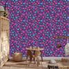Neon Glitter Hearts Wallpaper Violet, Blue and Purple 50x1000