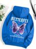 Autumn Men'S Avant-Garde Butterfly Print Soft And Comfortable Hoodie Outdoor City High Street Hoodie