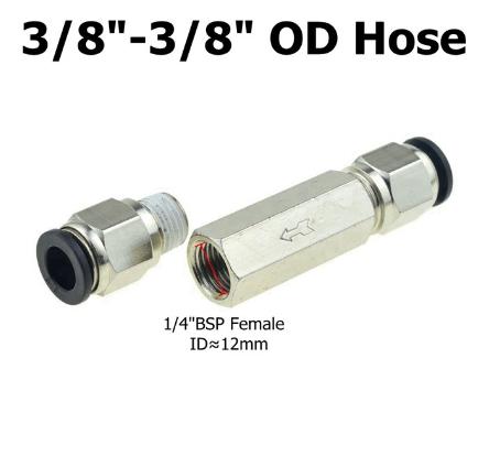 Zawór zwrotny pneumatyczny 6mm 8mm 10mm 1/4 Średnica zewnętrzna Węża Zawór jednokierunkowy Powietrze Gaz Jednokierunkowy Mosiężny Zawór Adapter do Rury Kompresora Powietrza