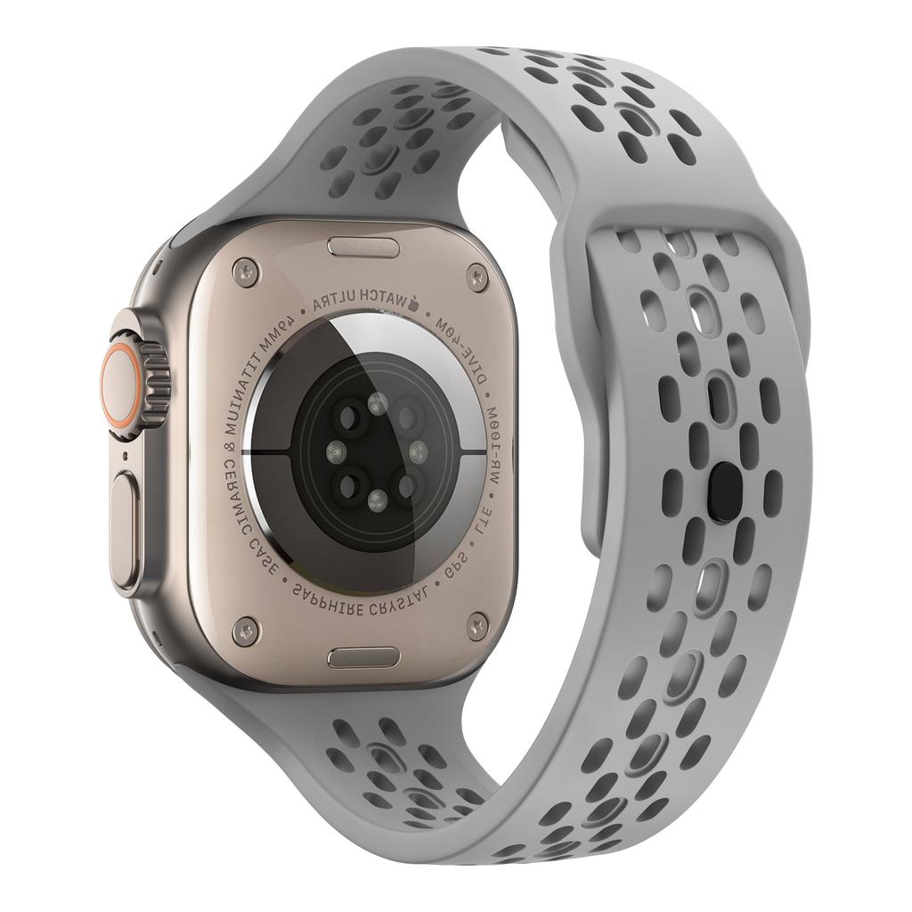 Oddychający silikonowy pasek do Apple Watch Ultra3 49mm 46mm 45mm 44mm 42mm 41mm 40mm bransoletka sportowa iWatch Series 11 10 9 8 7 6 SE3 pasek