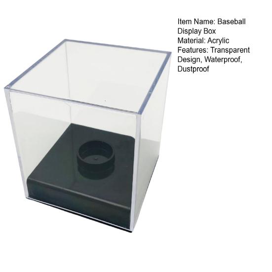 Softball Display Box Transparent Dustproof Waterproof Anti-UV Versatile Acrylic Baseball Display Storage Box Sporting Goods