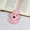 Trendiger niedlicher Kawaii-Cartoon Leder Pudel Hund Taschenanhänger Anhänger Schlüsselanhänger Tier Rucksack Handtasche Dekoration Anhänger für Frauen Männer