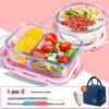 ZISIZ Insulated Glass Lunch Container Set