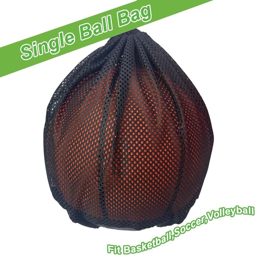Drawstring Ball Mesh Bag Clip on Single Ball Bag Basketball Storage Bag Volleyball Football
