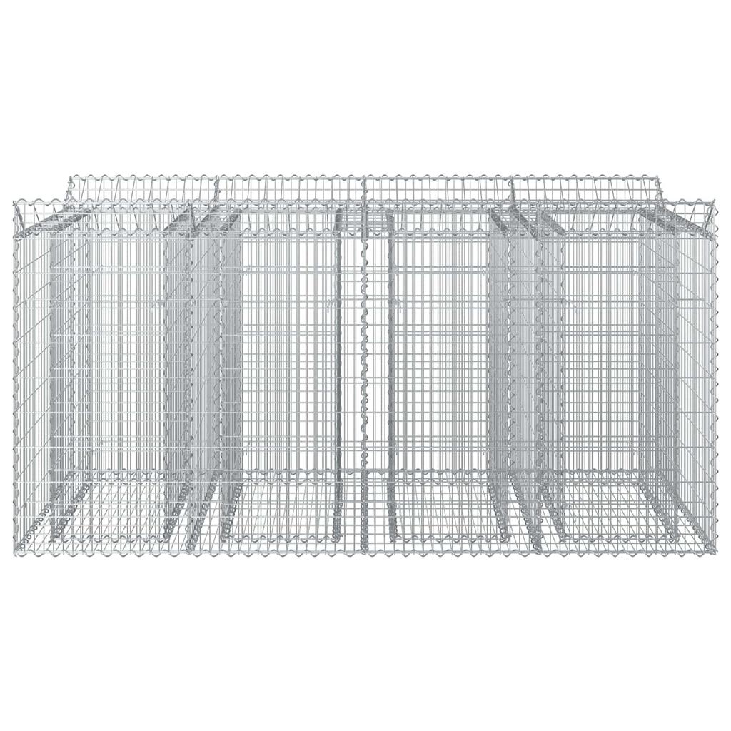 Gabion Raised Bed Set 2 Pcs Silver