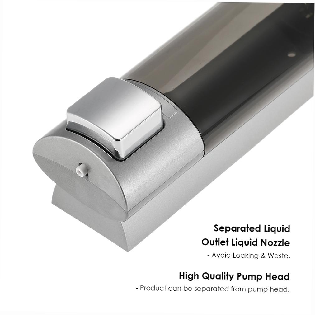 CHUANGDIAN Manual Hand Soap Dispenser with Double Sided Foam Tape Wall Mount Liquid Shampoo Shower Gel Dispenser Hand