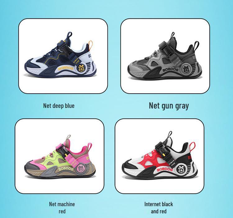 Bobodou Girls' Mesh Sports Shoes - 2026 Spring/Autumn Breathable Sneakers for Kids