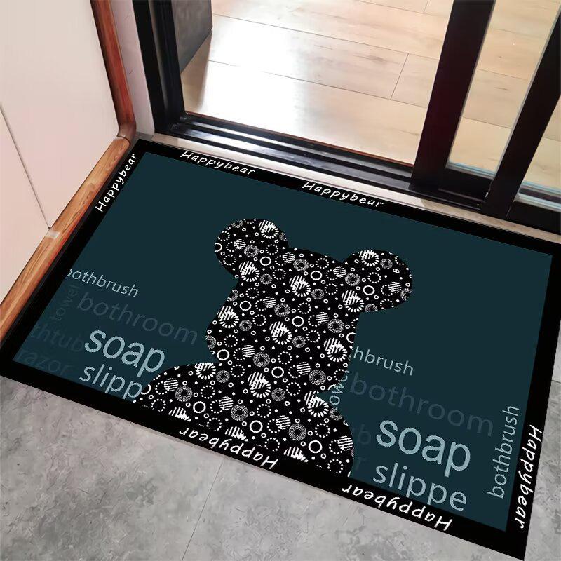Cross Cartoon Anti-slip Water Absorbent Quick Dry Floor Mat for Bathroom & Entrance