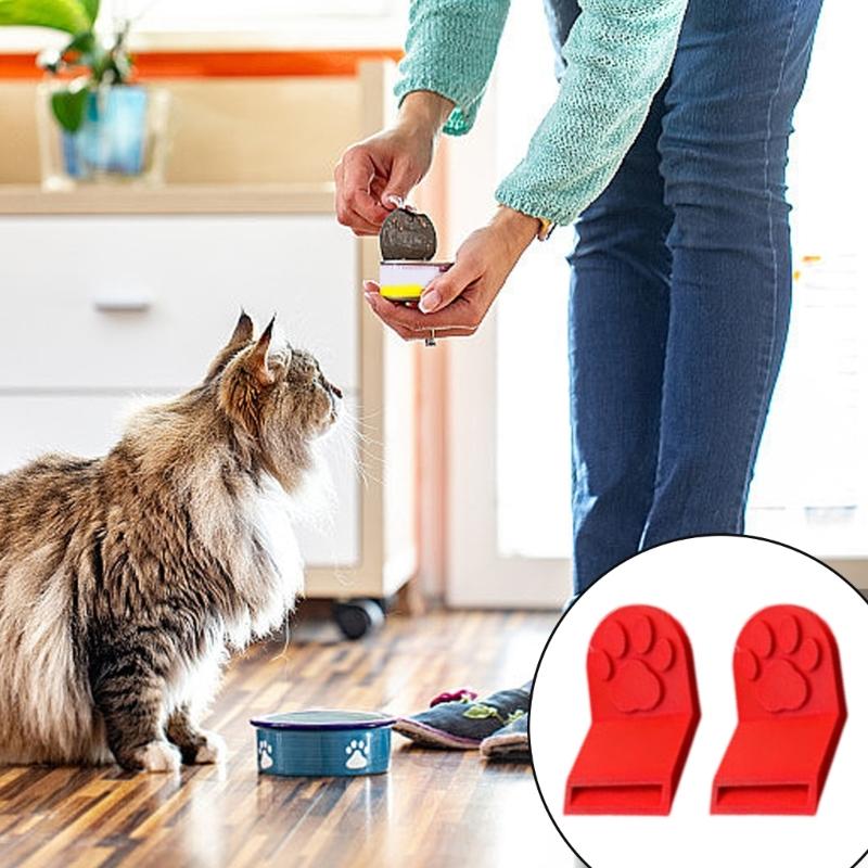 Otwieracz do puszek z karmą dla psów i kotów, 2 sztuki, z antypoślizgowym uchwytem, ergonomiczny, łatwy otwieracz do zakładek, narzędzie do łatwego otwierania puszek dla zwierząt