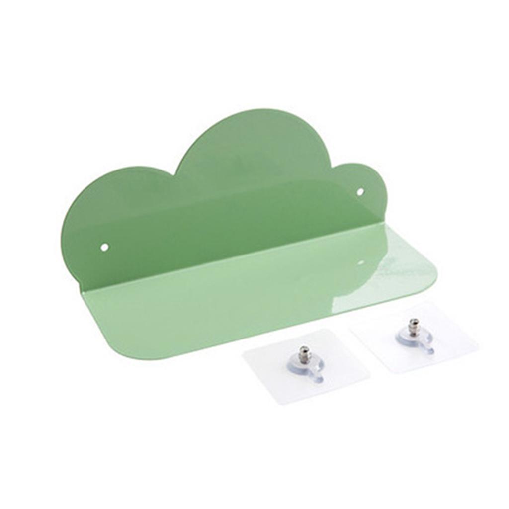 Self Adhesive Metal Floating Shelves Wall Mounted Iron Decorative Cloud Shape Shelf for Living Room Bathroom Kitchen