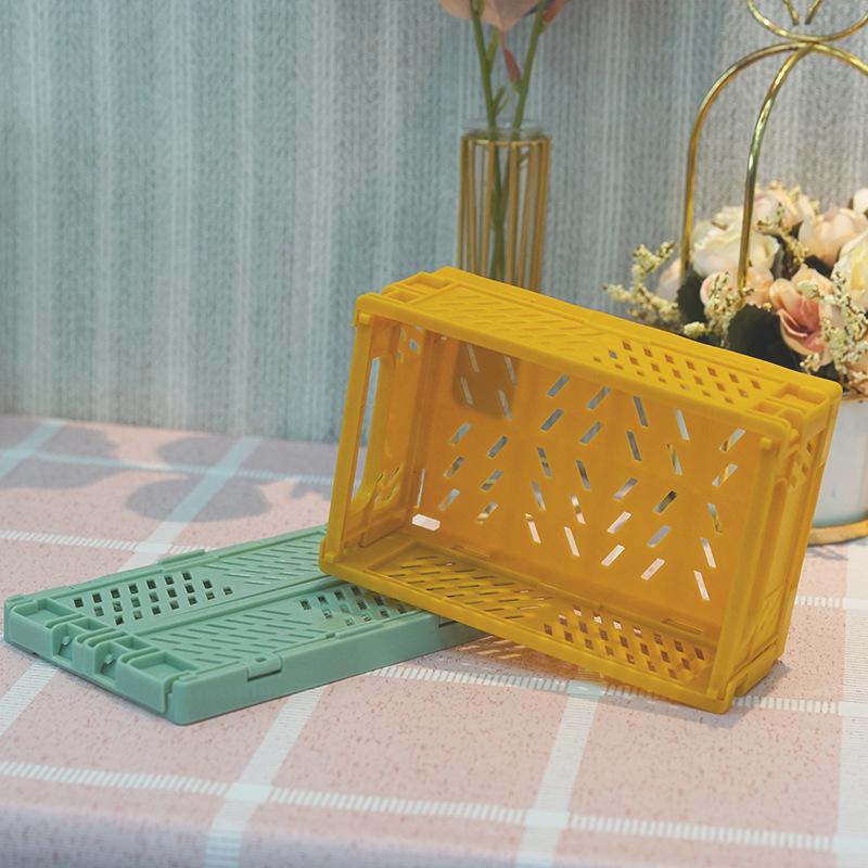 Mini Hollow Plastic Folding Storage Basket for Small Items - Gift Model 5002