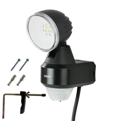 Daishin DLA-N4T100 Outdoor LED Motion Sensor Light, Outlet Included, Waterproof, Easy Installation, Security for Entryways, Balconies, and Garages