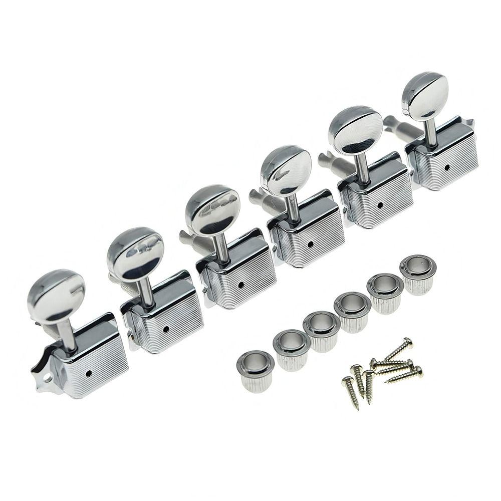1Set 6-Pack Tuning Key Pegs 6-in-Line Combination Tool New Guitar String Knob for ST/TL Style