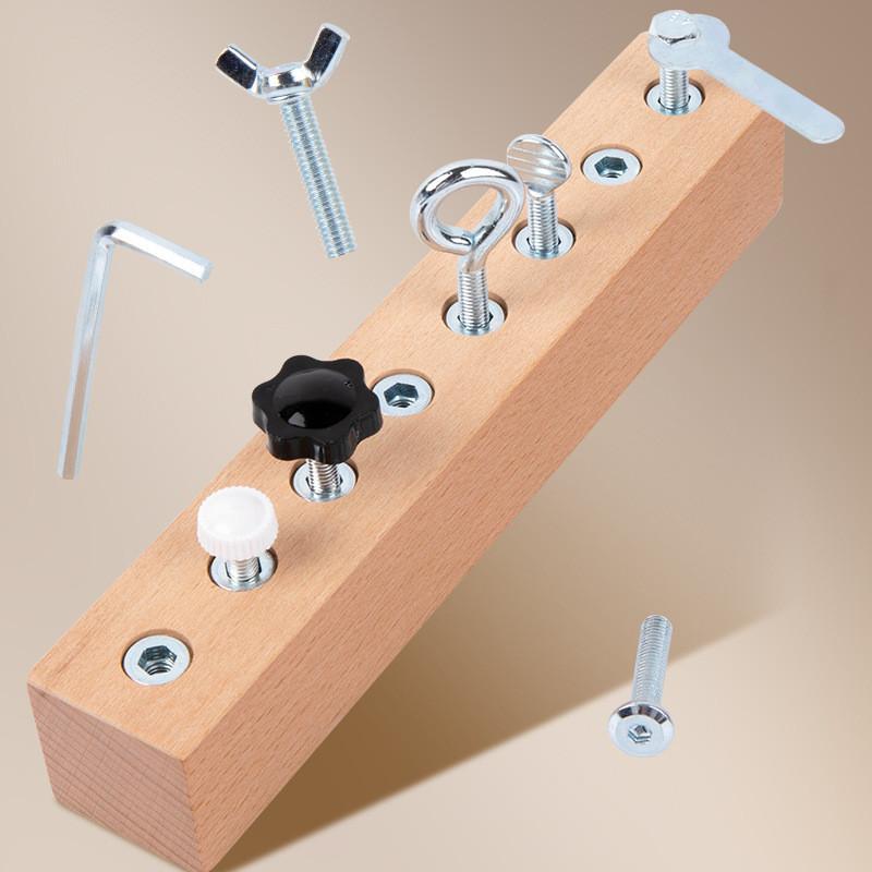 Wooden Screw Driver Toy For Kids Hand Eye Coordination Development Educational Montessori Play