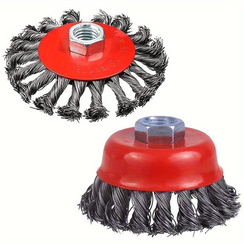 

4-Inch Wire Wheel Cup Brush Set for Grinder - Bowl & Ship Plate Type Wire Winches, Polishing & Rust Removal Wheels 2pcs