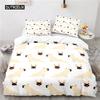 Duvet Cover Cute Cartoon Animal King for Kids Girls Boy Teen Gift Cute Dinosaur Dog Comforter Cover Microfiber Bedding Bedroom three piece set
