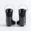 Women's Thick Heel Sandals - Transparent One-Strap Slip-On High Heels Crystal Heel, Outdoor-Wear Open-Toe Sandals LFD-907188-1