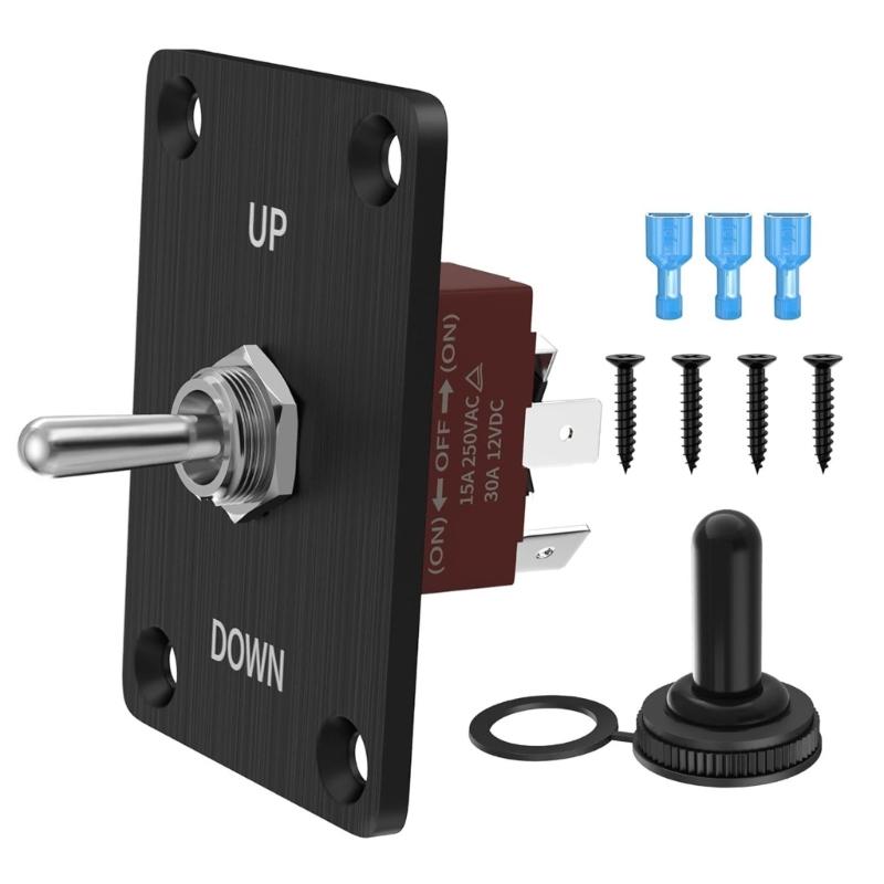 

Weather Resistant Toggle Switch Fit for Automotive Marine Boat Truck Vessels Use with Mounting Panel Easy Installation 1
