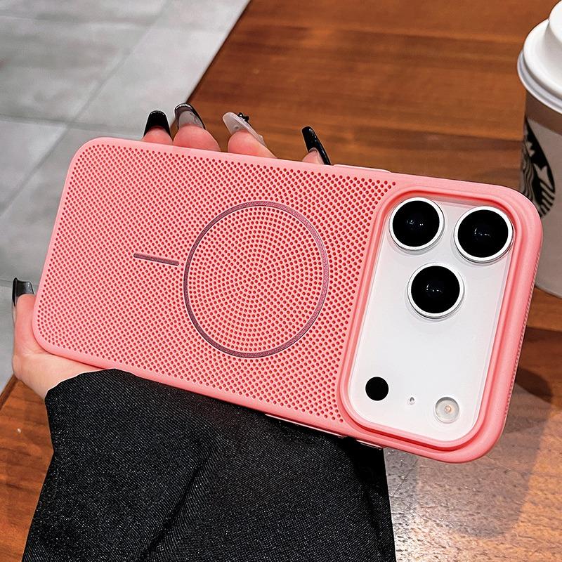 Wärmeableitung für Magsafe Magnetische Hülle für iPhone 17 16 15 14 13 12 Pro Max Plus 17Pro Atmungsaktive Wireless Charge Abdeckung