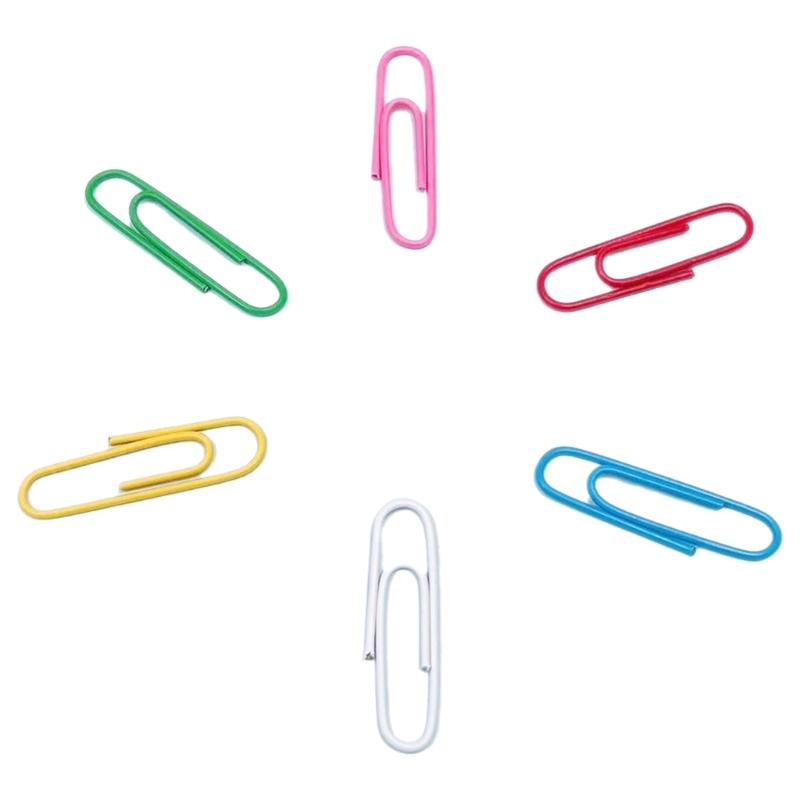 120 Pcs 28mm 33mm Paper Clips Plastic Clips Letter Clips Colorful Paper Clips Office Clips School Office Supplies