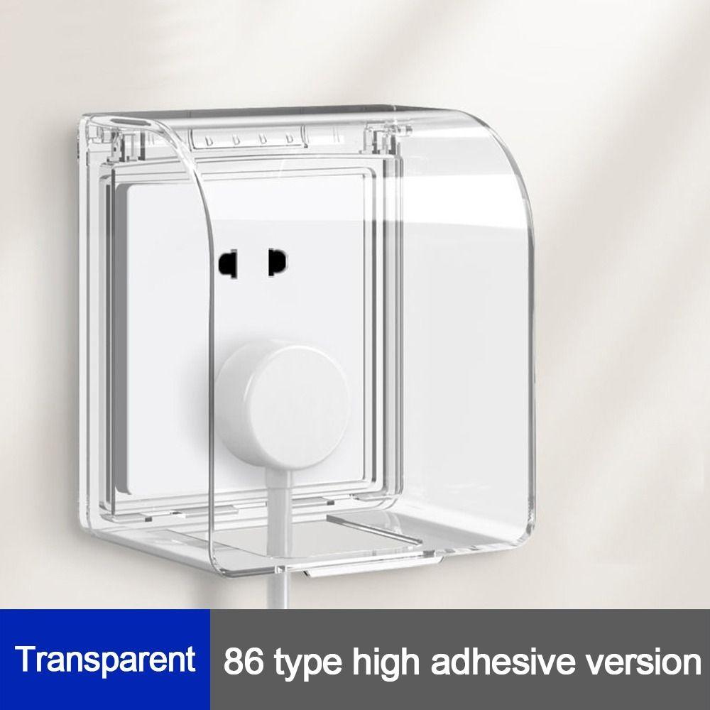 Self-Adhesive Switch Button Protection Cover Plastic Electric Plug Cover Socket Supplies Bathroom