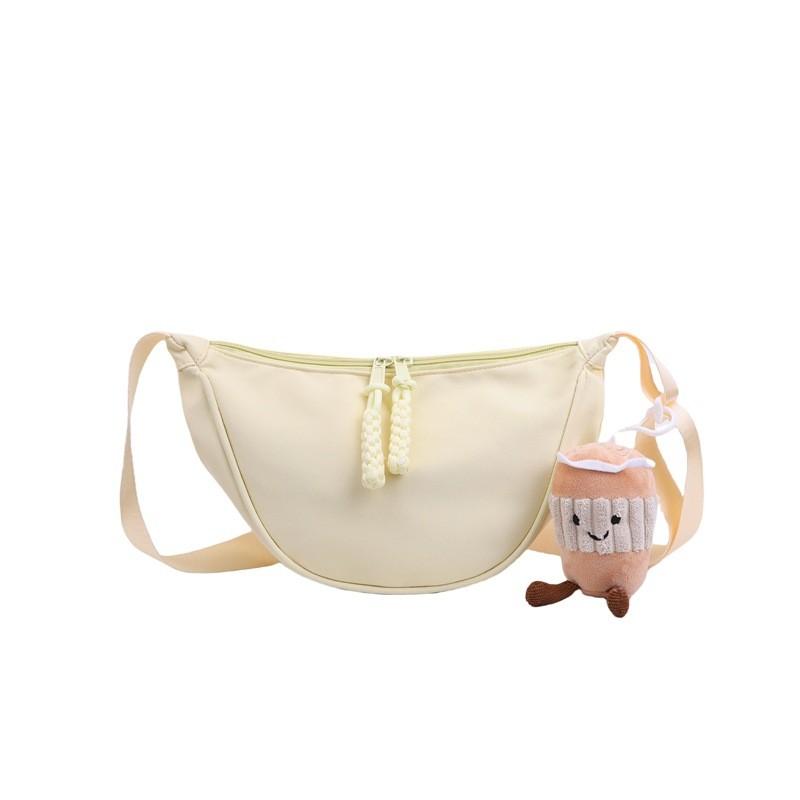 Nylon Duffle Bag For Women Lightweight Casual Singlecompartment With Zipper For Daily Use