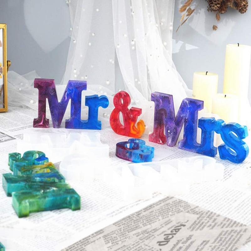 2026 Latest Models MR & MRS Mould Silicone Resin Mould, Epoxy Resin Mould DIY Desktop/room/table Decoration.