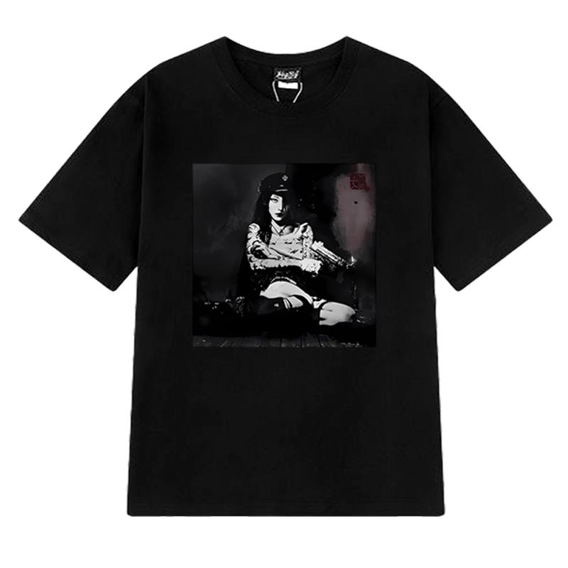 Horká zpěvačka YEULE Evangelic Girl Is A Gun Album Tričko Pánské Dámské vintage Oversized trička s krátkým rukávem Unisex 100% bavlna Topy
