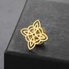 LIKGREAT Vintage Witch Knot Brooch for Women Men Stainless Steel Celtics Knot Pin Badge Wicca Protection Amulet Lapel Pins Gift