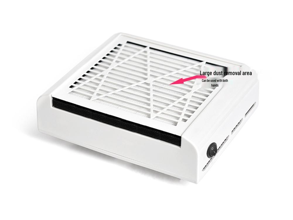 Nail Dust Collector: 80W High-Power Suction, Filter Screen & Speed Control for No Dust Escape