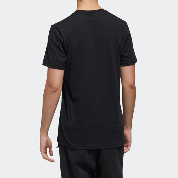 Adidas Genser med rund hals og korte ermer Herretopper Svart GH7777