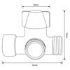 1pcs New T-Adapter 3 Ways Valve Sink Accessories For Diverter Bath Toilet Bidet Sprayer Shower Head Converter Kitchen Equipment