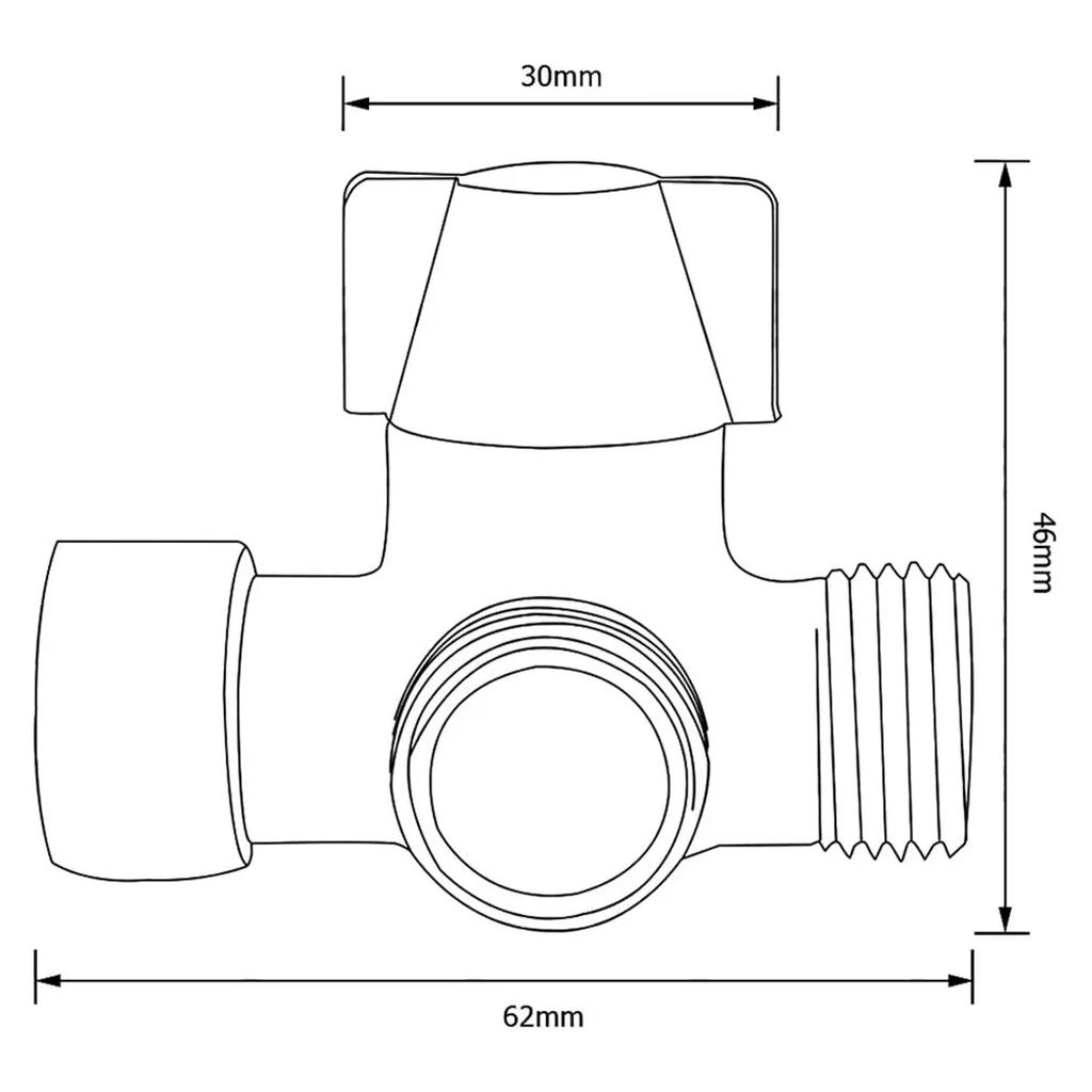 1pcs New T-Adapter 3 Ways Valve Sink Accessories For Diverter Bath Toilet Bidet Sprayer Shower Head Converter Kitchen Equipment