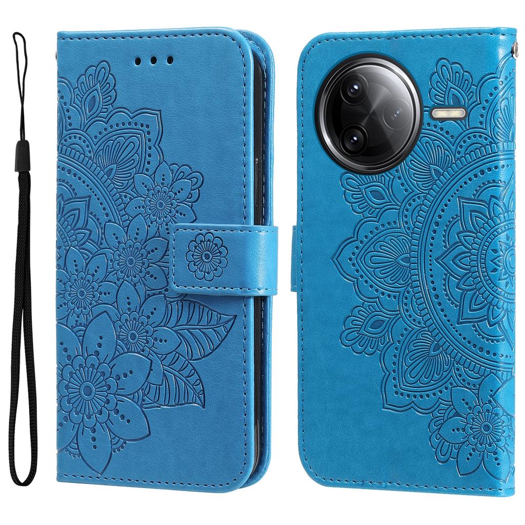 For Xiaomi Poco F7 Ultra 5G/Redmi K80 Pro 5G Case Floral Pattern PU Leather Wallet Stand Phone Cover