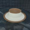 French Retro White Khaki Flat Top Top Hat Women'S Summer Sunshade Vacation Beach Outing Straw Hat Wide Brim Contrasting Colors