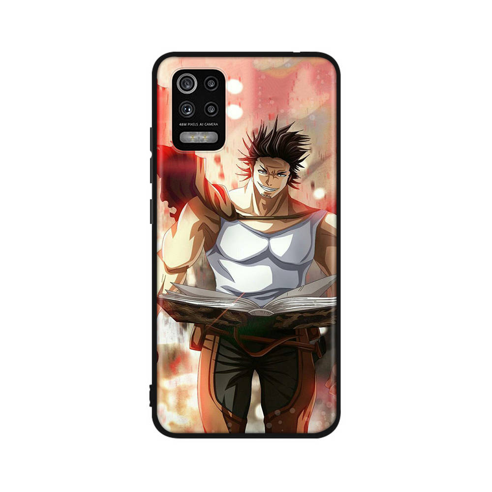 DT51 Black Clover Anime Case for Samsung A04 A14 A23 A34 A54 M23 M33 M52 M53 Realme 10 9 C30S C35 C55 VIVO Y02S Y21 Y33S Y51 X80 Pro Clear Cover