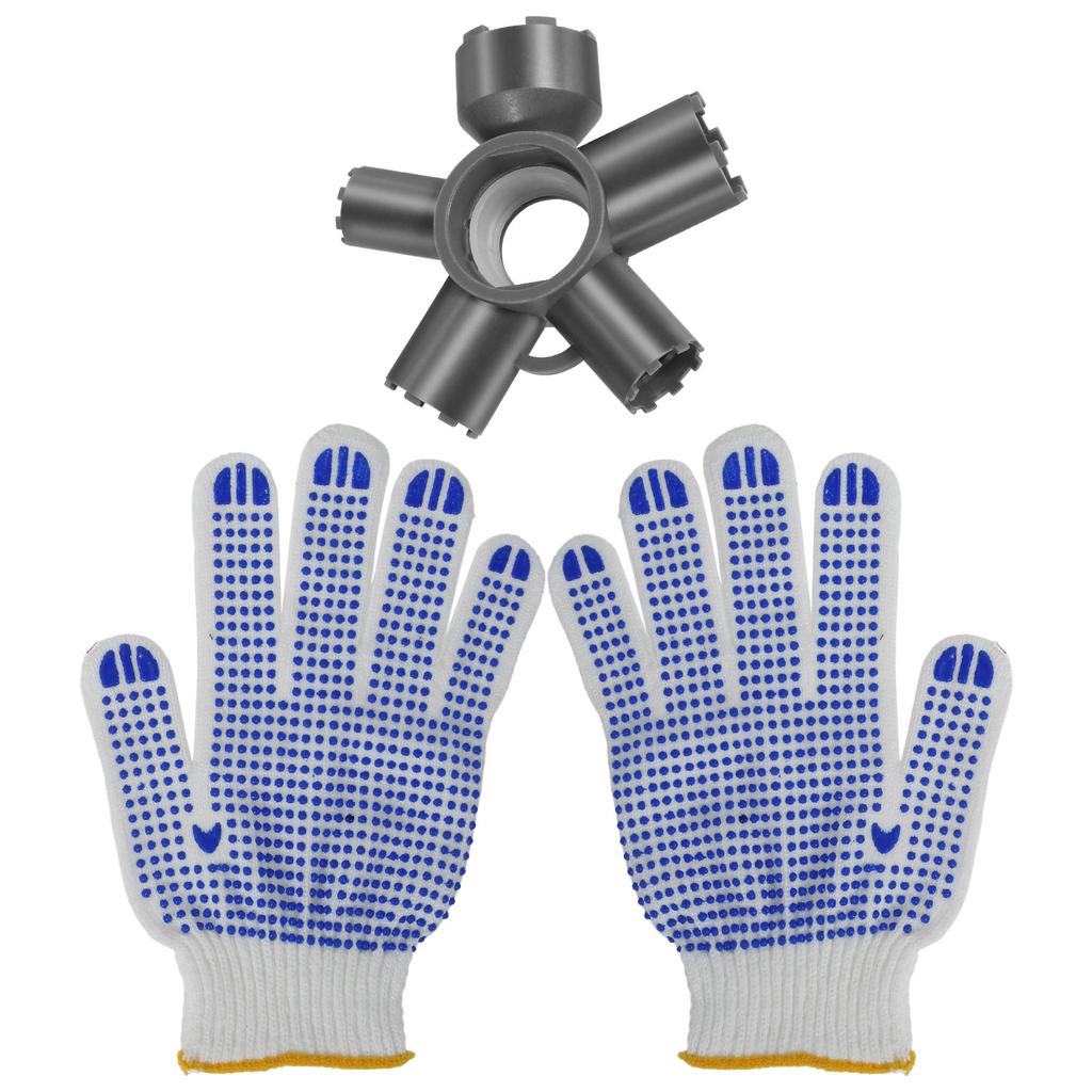 10 in 1 faucet aerator disassembly wrench durable with Gloves Universal Kitchen Sink Tap Aerator Removal Tool