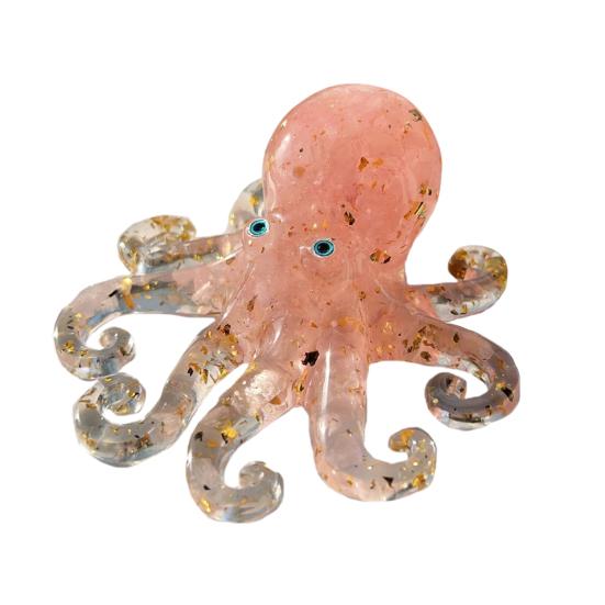 Falsk Krystall Epoksy Blekksprut Ornament Helbredende Naturstein Epoksy Blekksprut