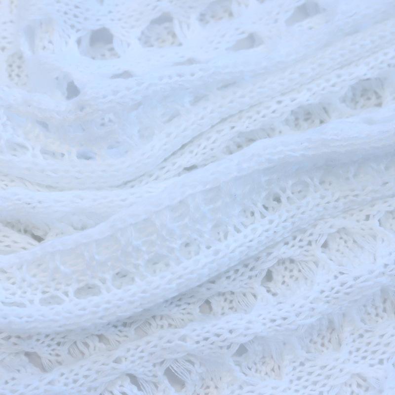 Letní dámské pletené vyhloubené tílko zakrytí plážové prázdninové bikiny svrchní krátké šaty košile s ochranou proti slunci plážové šaty