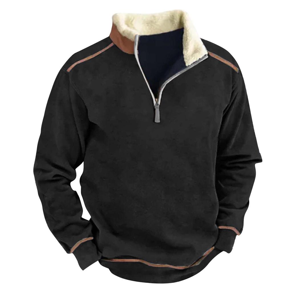 Våren och mäns stående krage sweatshirt är utomhus casual tröjor Toppar