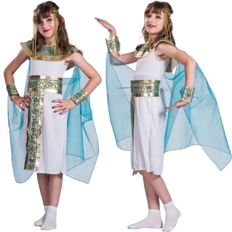 Purim Egyptian Queen Cosplay Costume For Girls Halloween Role Play With Polyester Fabric For Themed Parties