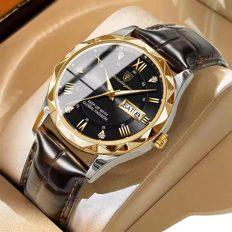 POEDAGAR New Fashionable Trendy Youth Leisure Simple Luxury Men's Watch Waterproof Luminous Calendar Quartz Watch