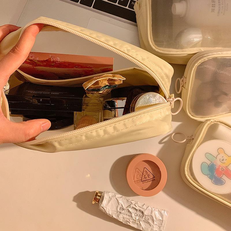 2024 Large Capacity Travel Makeup Organizer Bag – Portable & Convenient Toiletry Mesh Storage