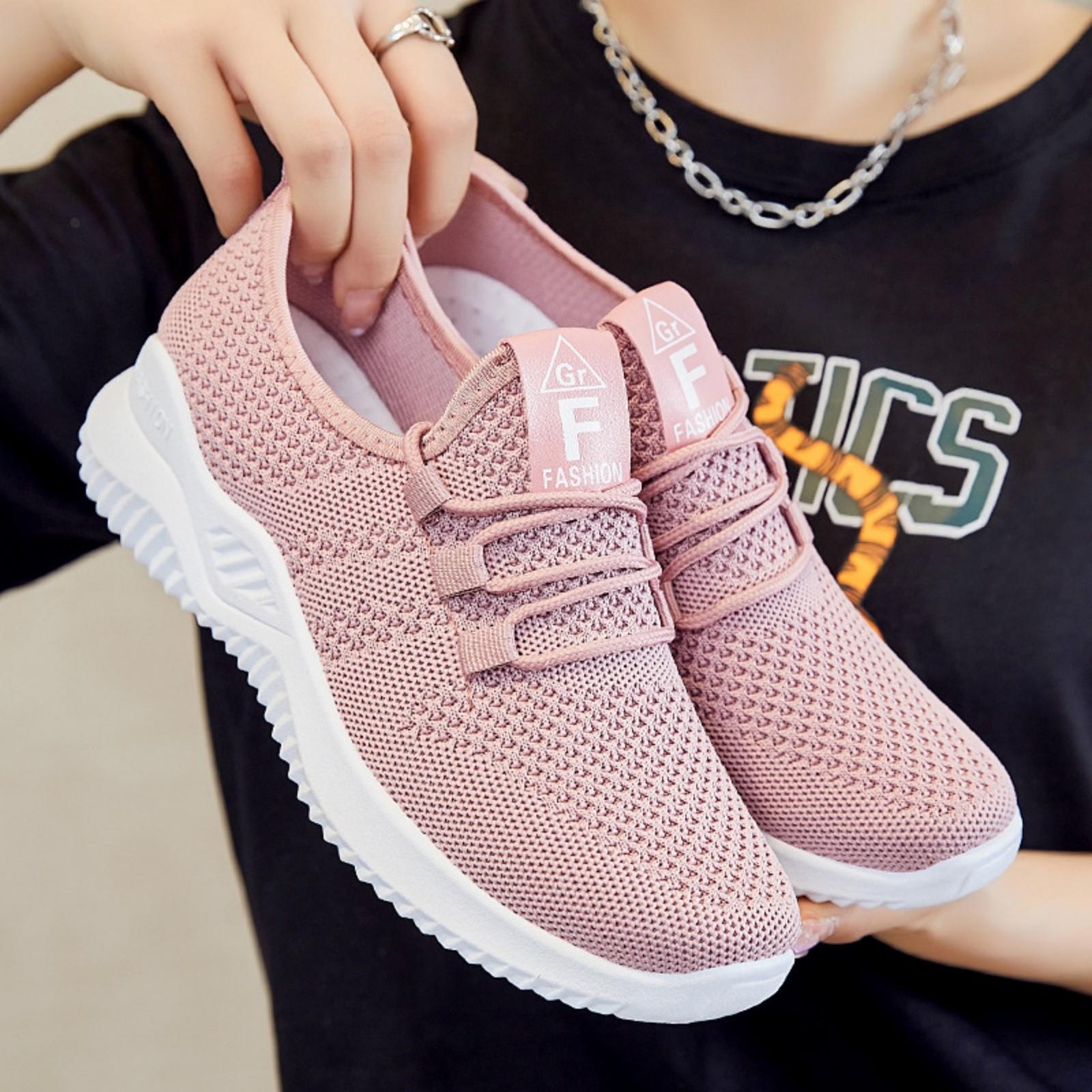 

Women s Spring New Casual Running Shoes Breathable Single Shoes Soft Sole Sports Shoes 40 рожевий