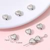 Antique Silver Alloy Heart, Flower & Butterfly Pendant for DIY Retro Jewelry Making