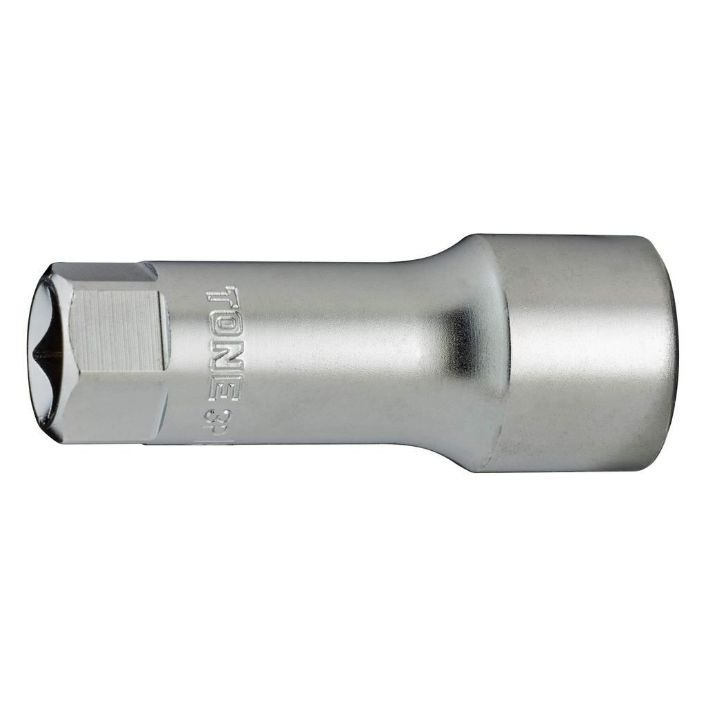 TONE Spark Plug Socket with 19mm Wrench Size HP3P-19S (Hexagonal, Magnet), 9.5mm (3/8") Drive,