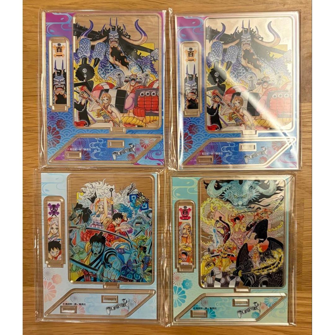 Used One Piece Comic Acrylic Stand Collection 4 types set