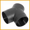 75mm Car Heater Warm 3 Way Air Ducting Pipe Y Shape Outlet Connector Black Plastic Replacement
