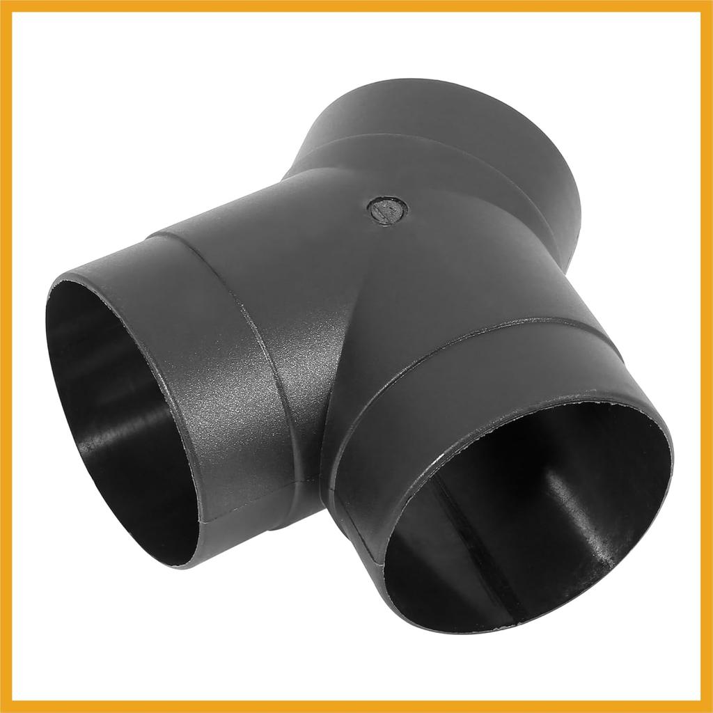 75mm Car Heater Warm 3 Way Air Ducting Pipe Y Shape Outlet Connector Black Plastic Replacement
