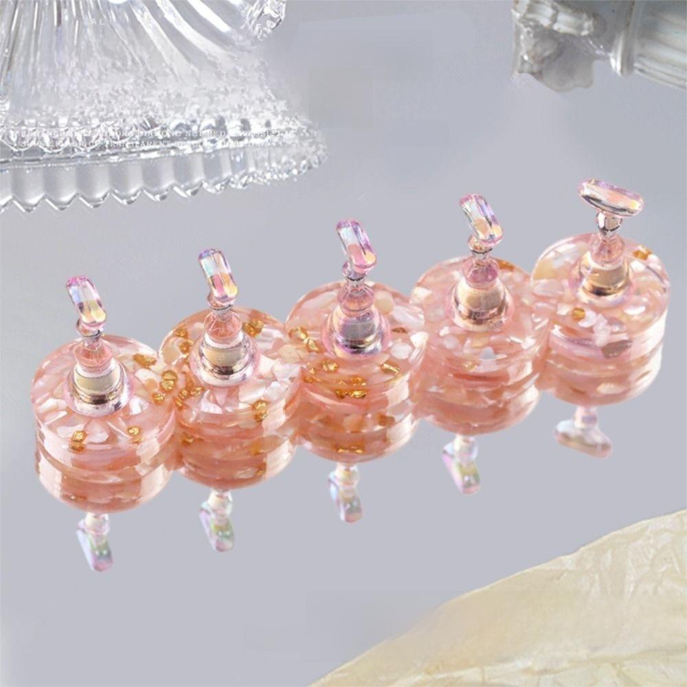 5 Nail Holders Acrylic False Nail Stand Square/Round Base Nail Tips Display Kit  Beginner